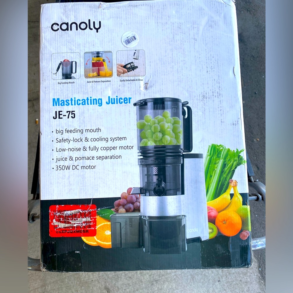 1 LEFT BRAND NEW CANOLY IE-75B Cold Press Juicer Machine.
